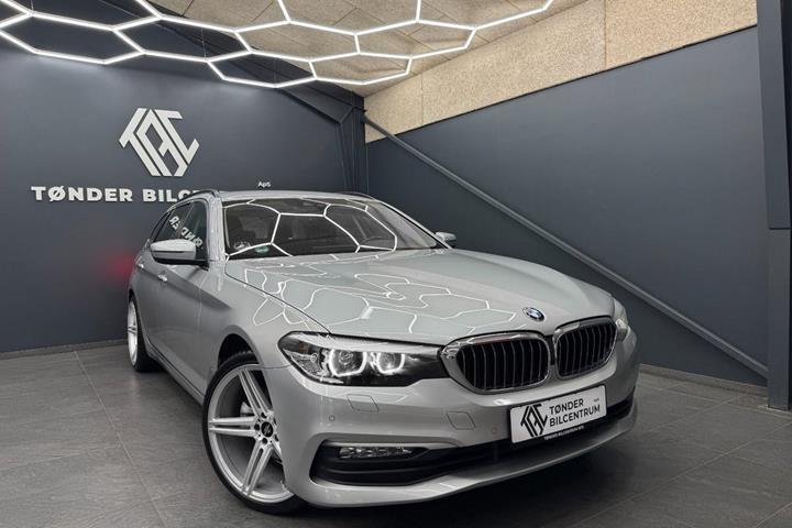Sølv BMW 520d fra 2018