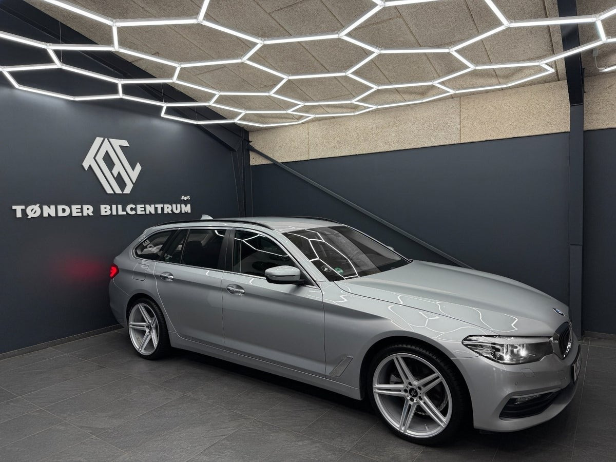 Sølv BMW 520d fra 2018