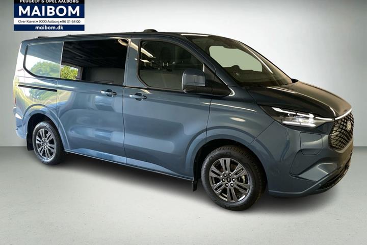 Blå Ford E-Transit Custom 320 L1 fra 2026
