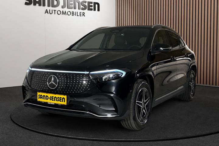 Sort Mercedes EQA350 fra 2024 set udefra