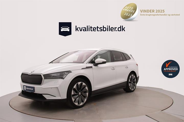 Hvid Skoda Enyaq fra 2021