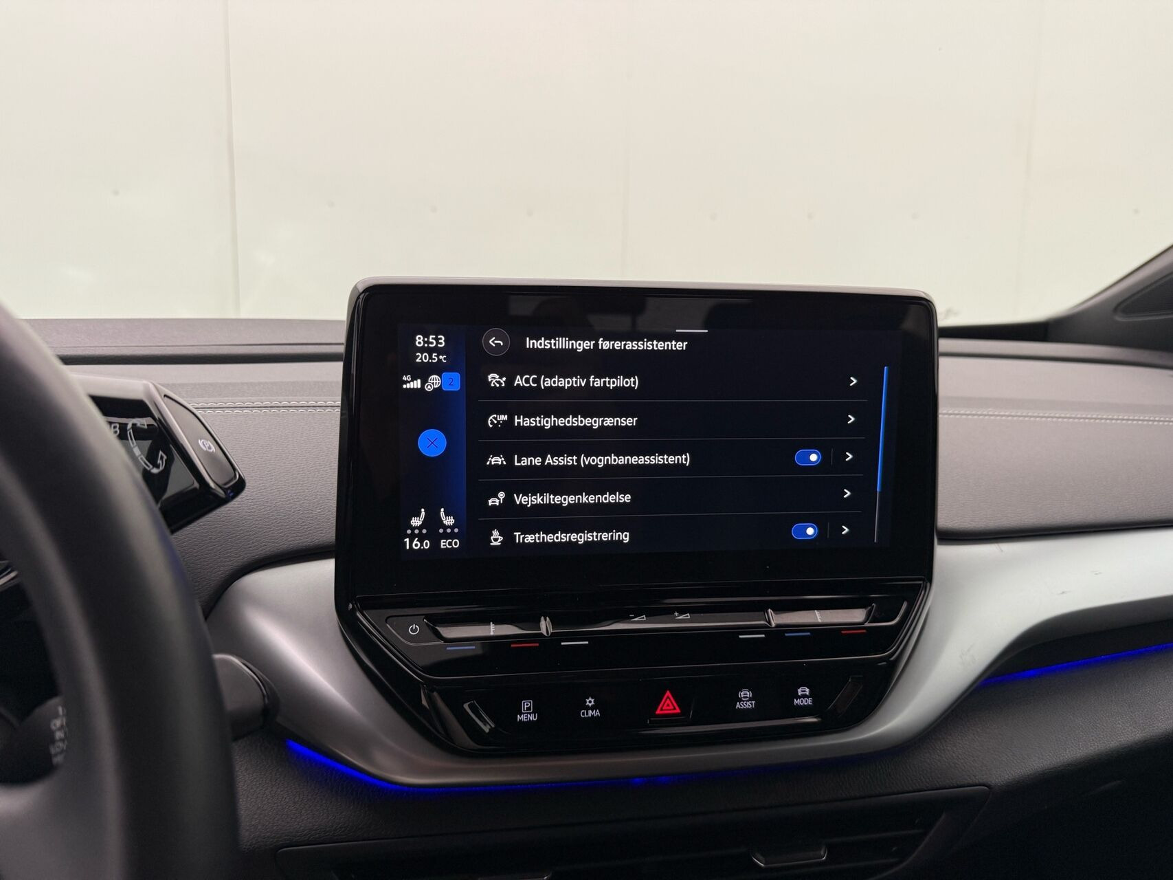 Blå VW ID.4 fra 2023
