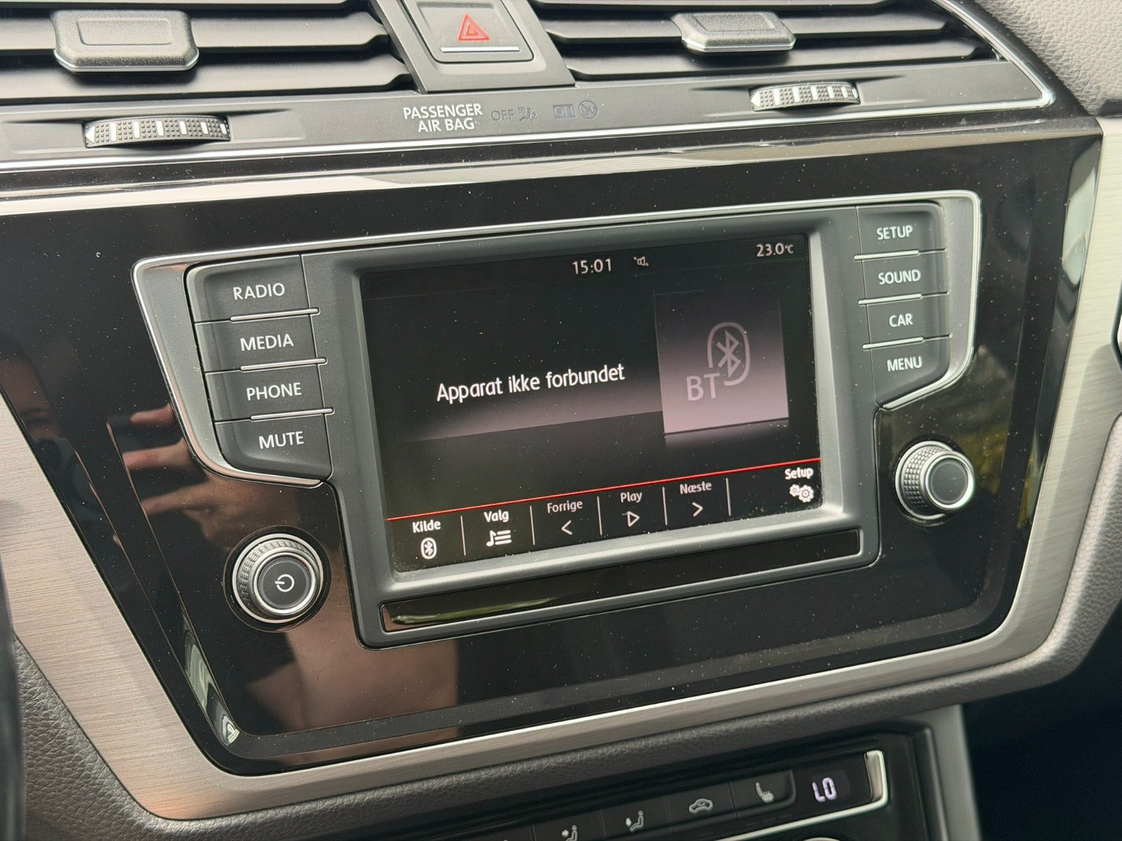 Sølv VW Touran fra 2016