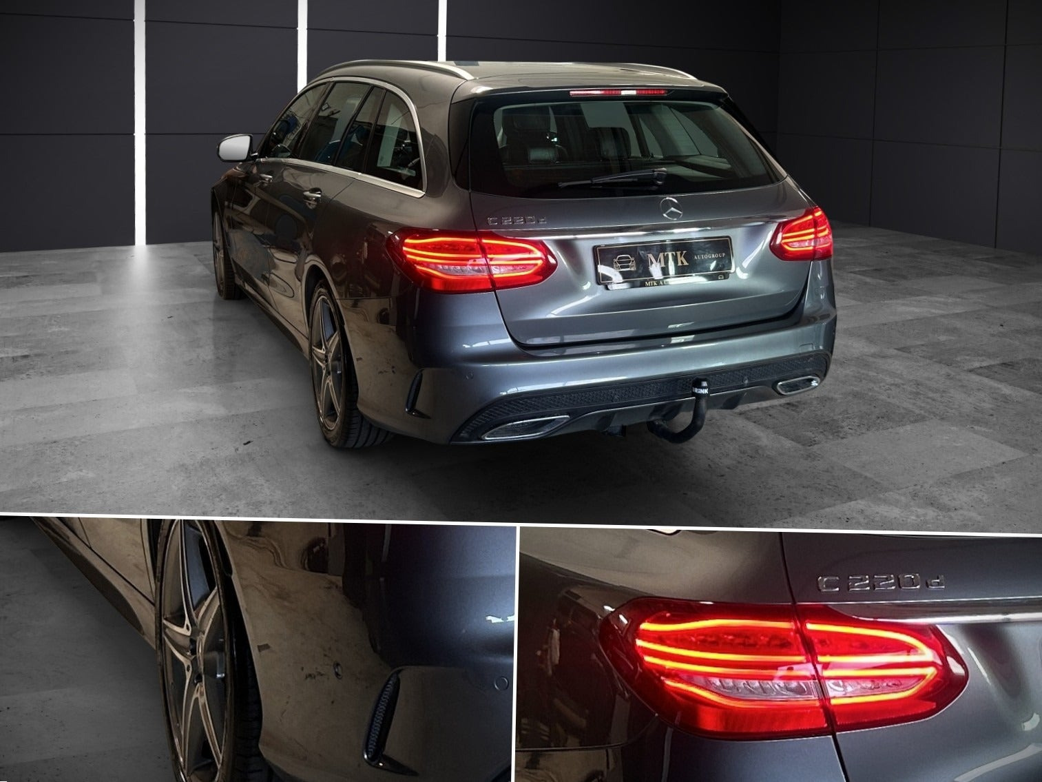 Grå Mercedes C220 d fra 2017