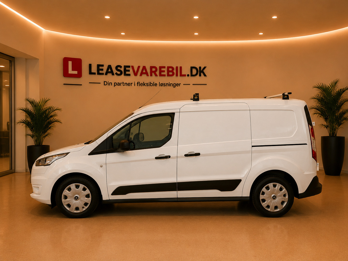 Hvid Ford Transit Connect fra 2018