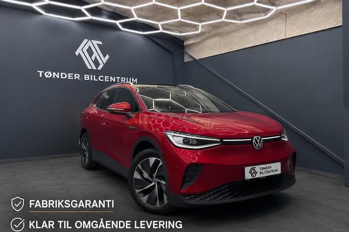 Rød VW ID.4 fra 2026 set udefra