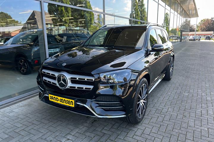 Sort Mercedes GLS400 d fra 2023 set udefra