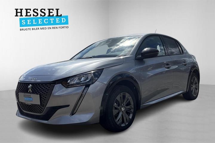 Grå Peugeot e-208 fra 2023