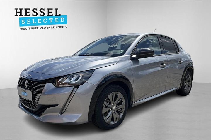 Grå Peugeot e-208 fra 2023