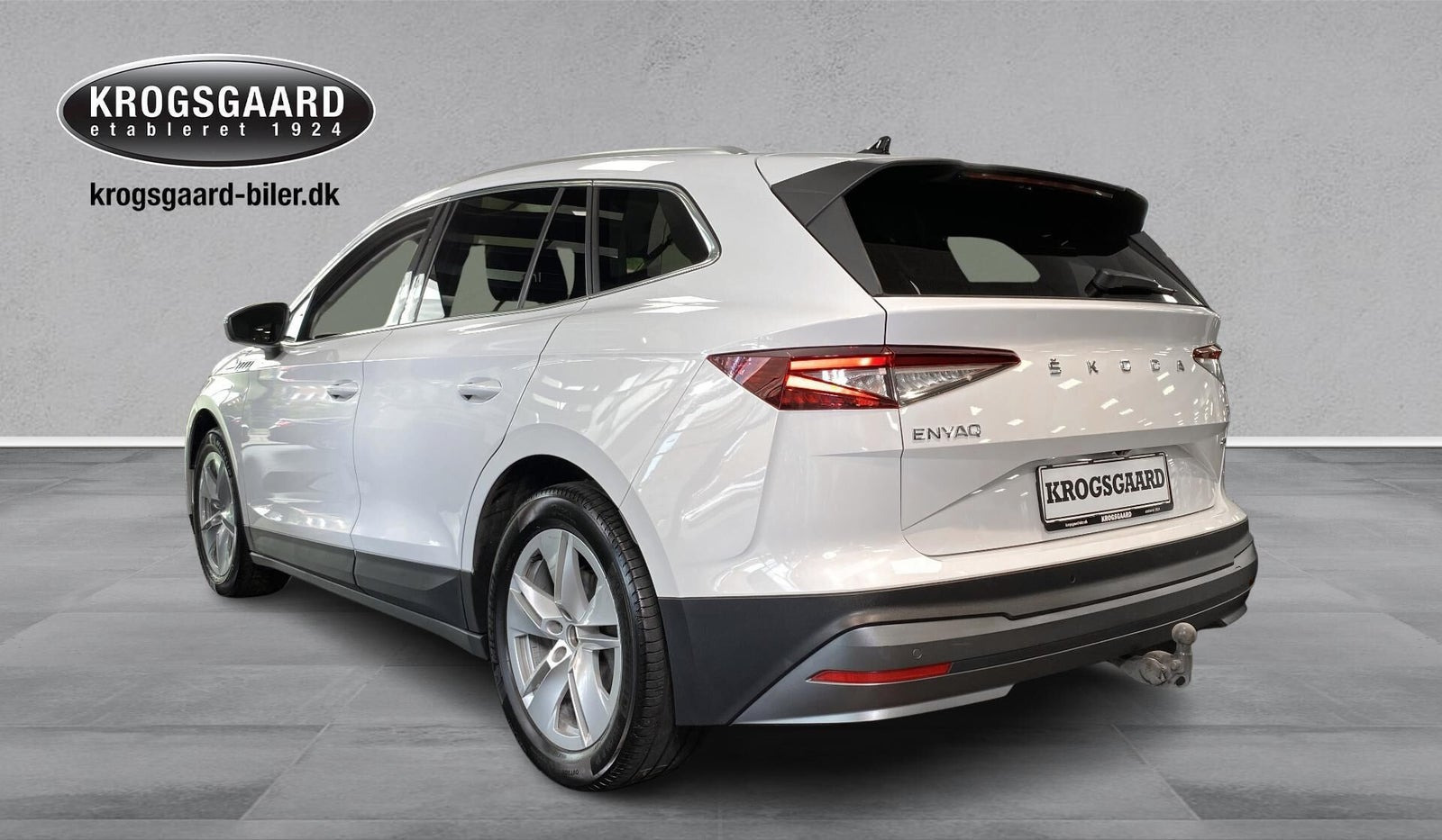 Hvid Skoda Enyaq fra 2022