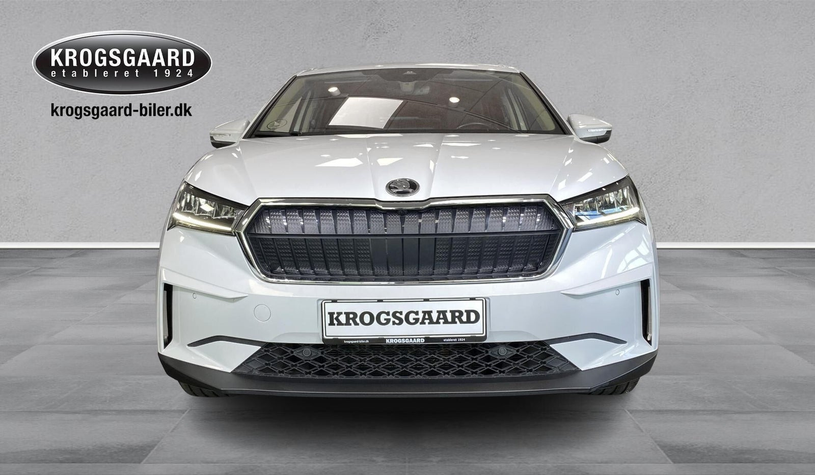 Hvid Skoda Enyaq fra 2022