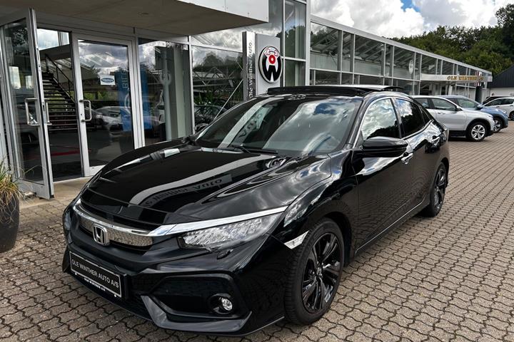 Sort Honda Civic fra 2019 set udefra