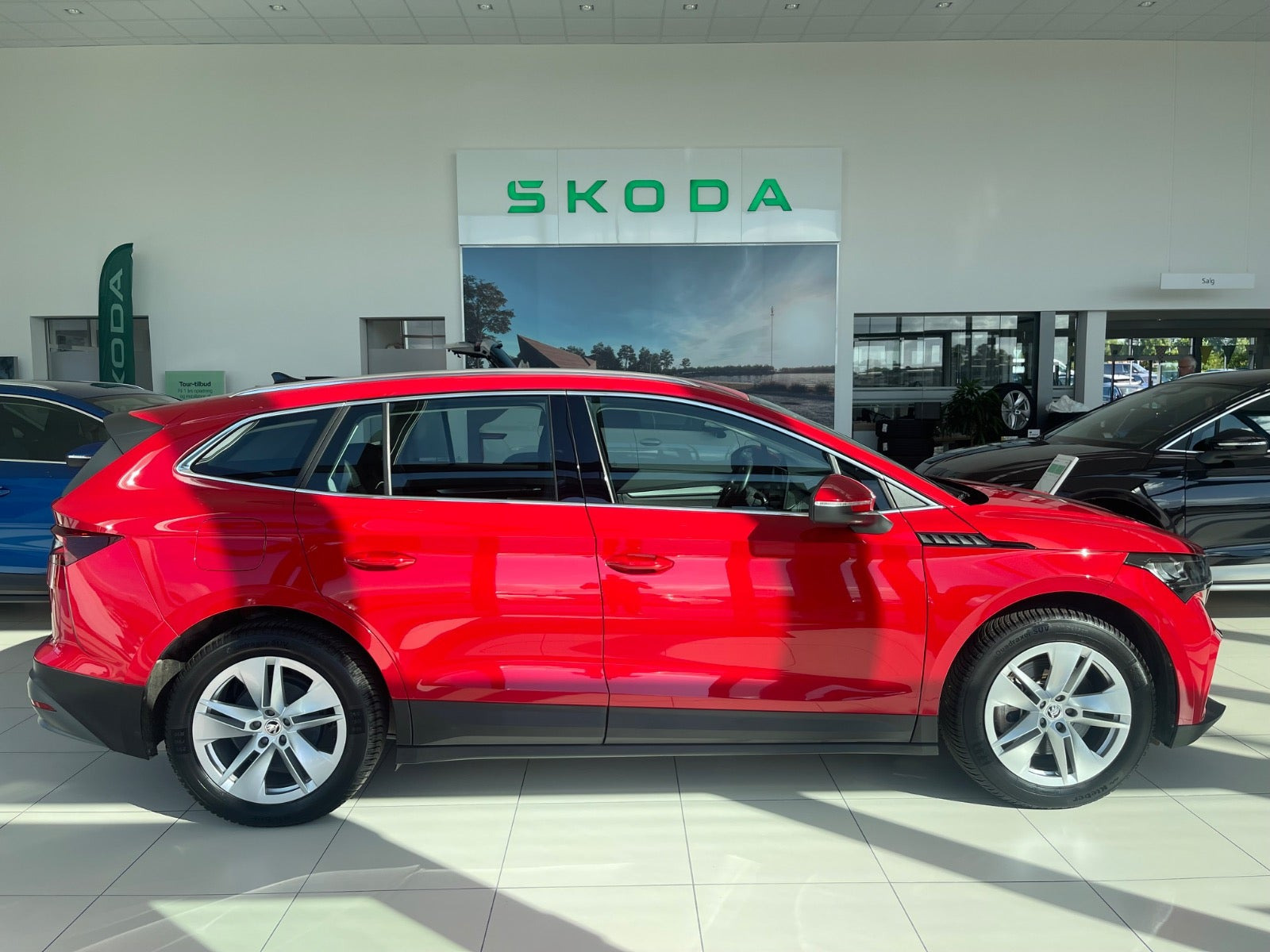 Rød Skoda Enyaq fra 2025