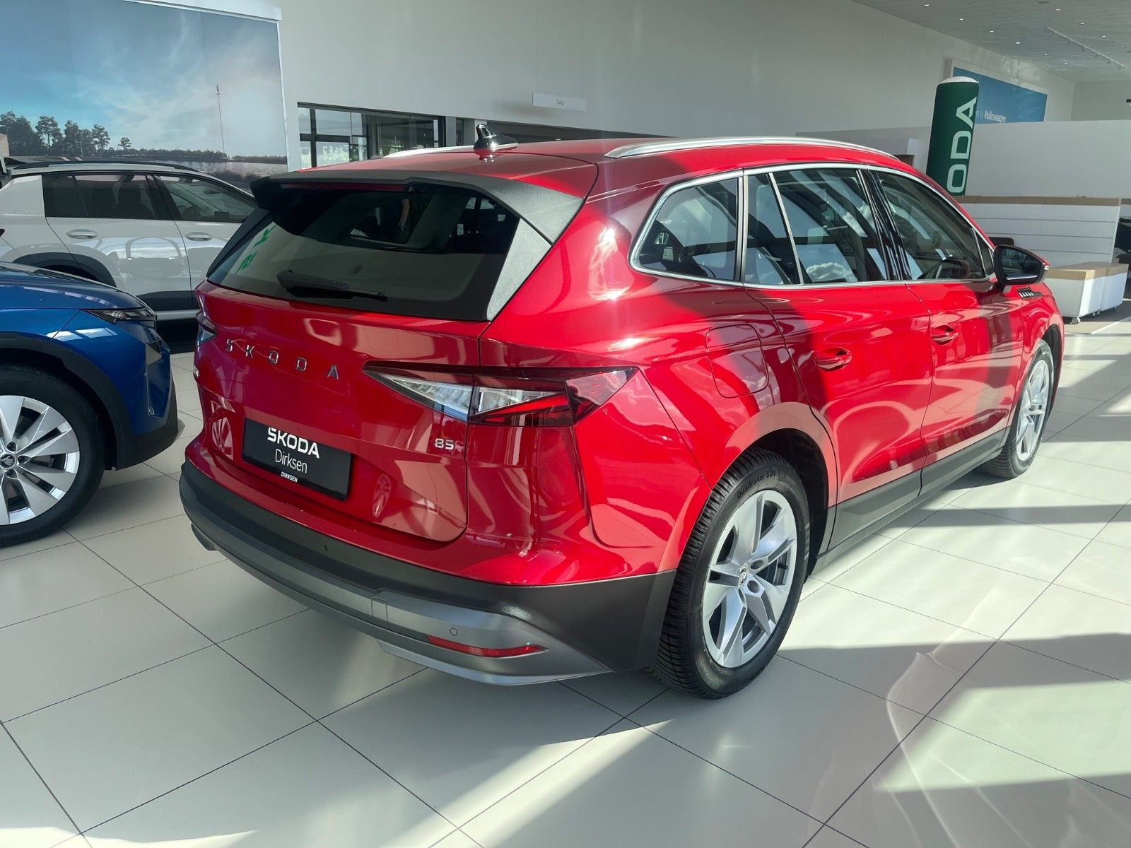 Rød Skoda Enyaq fra 2025