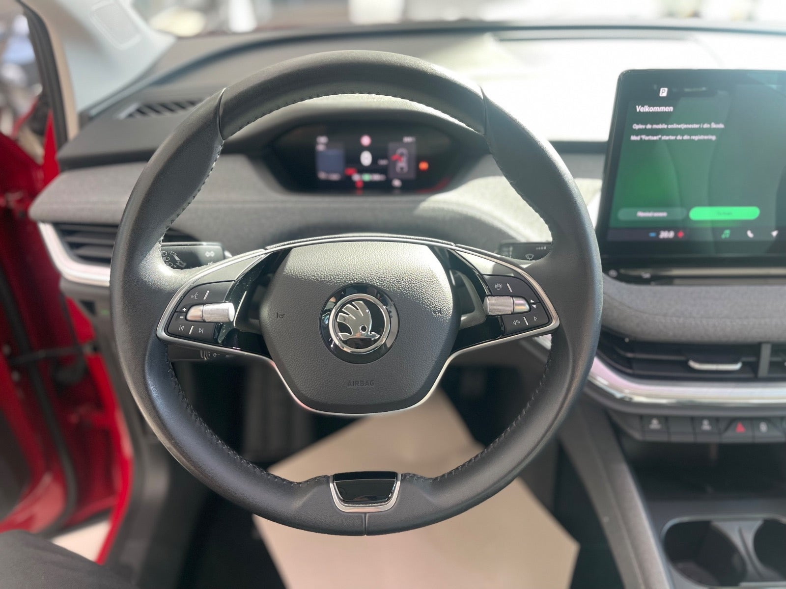 Rød Skoda Enyaq fra 2025