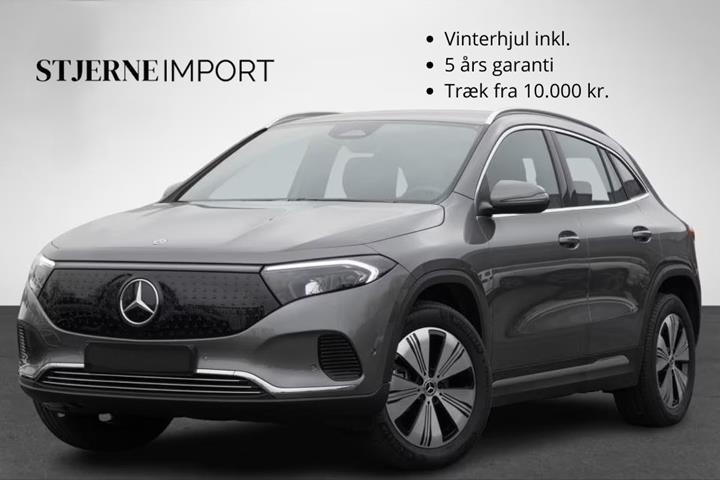 Grå Mercedes EQA300 fra 2024 set udefra