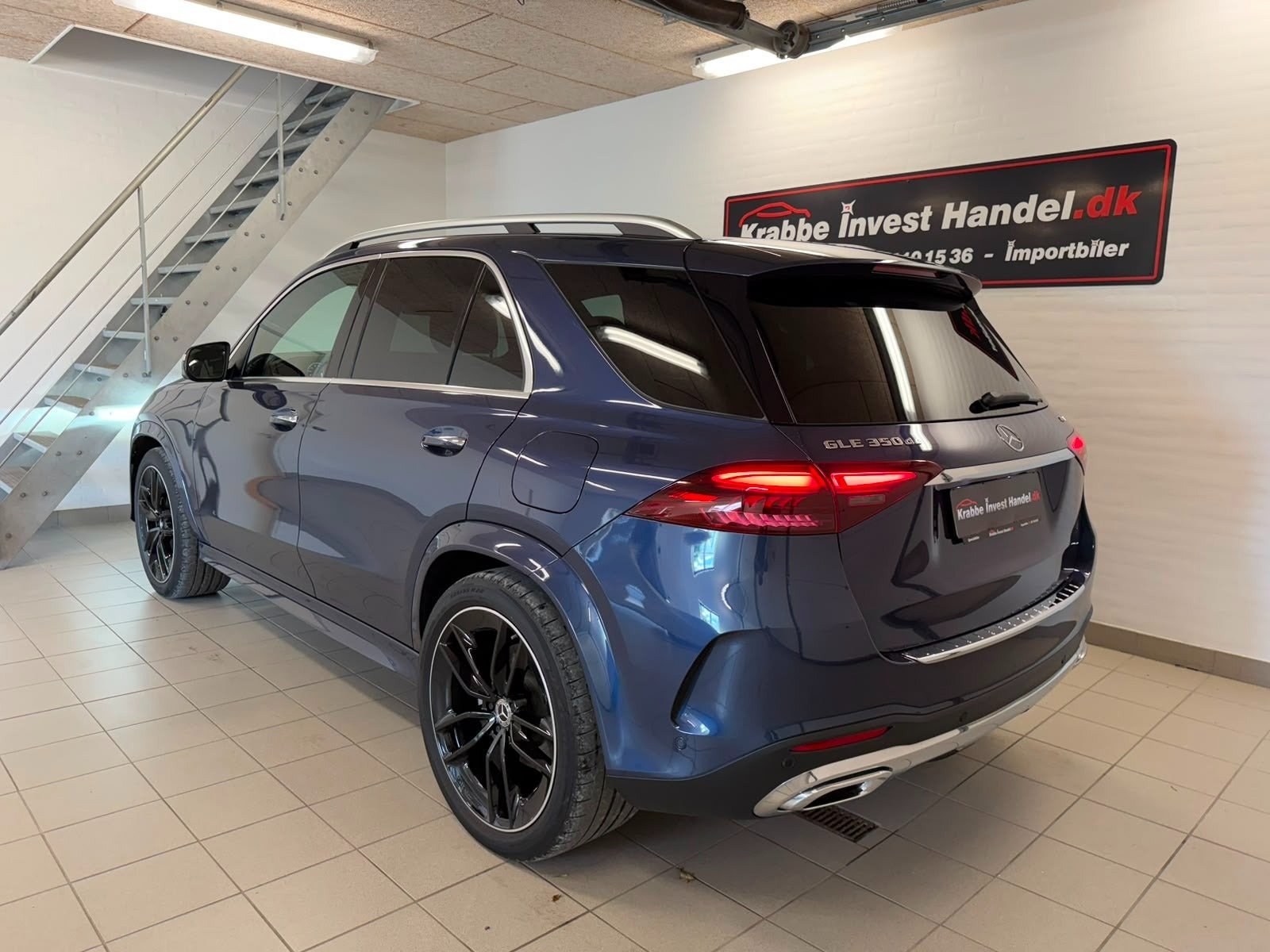 Blå Mercedes GLE350 de fra 2024