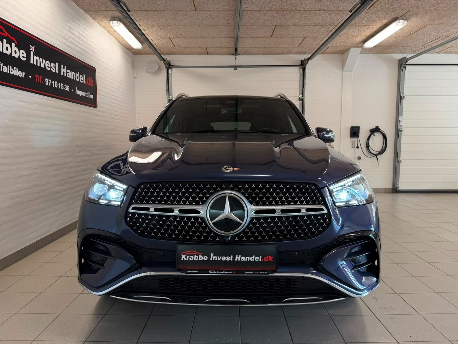 Blå Mercedes GLE350 de fra 2024