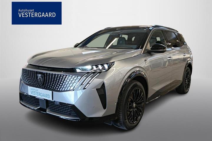 Grå Peugeot e-5008 fra 2025 set udefra