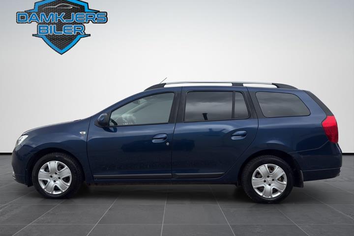 Blå Dacia Logan fra 2017
