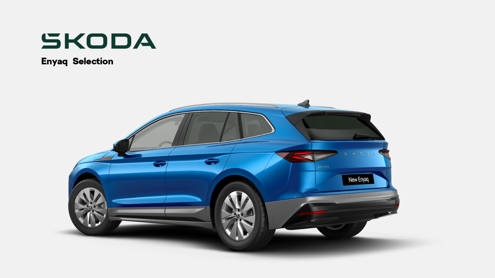 Blå Skoda Enyaq fra 2026