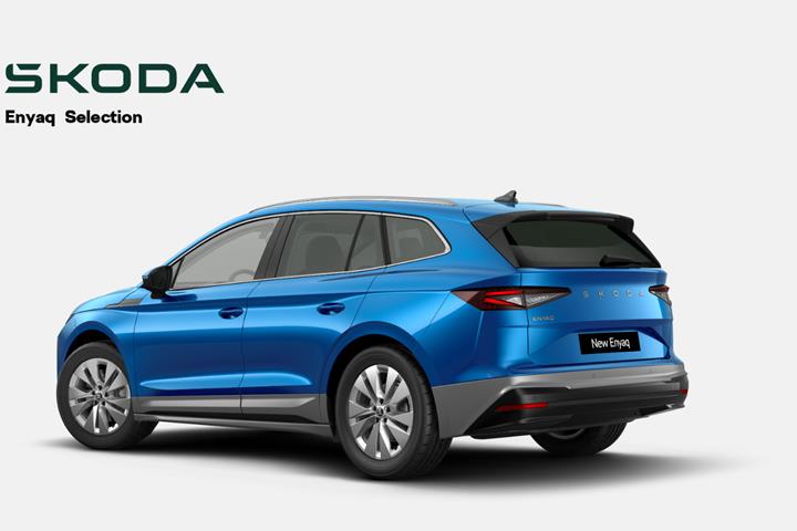 Blå Skoda Enyaq fra 2026