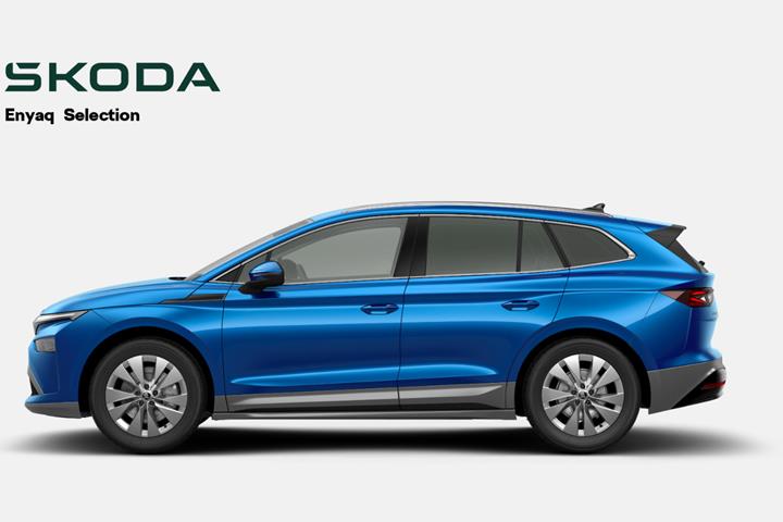 Blå Skoda Enyaq fra 2026