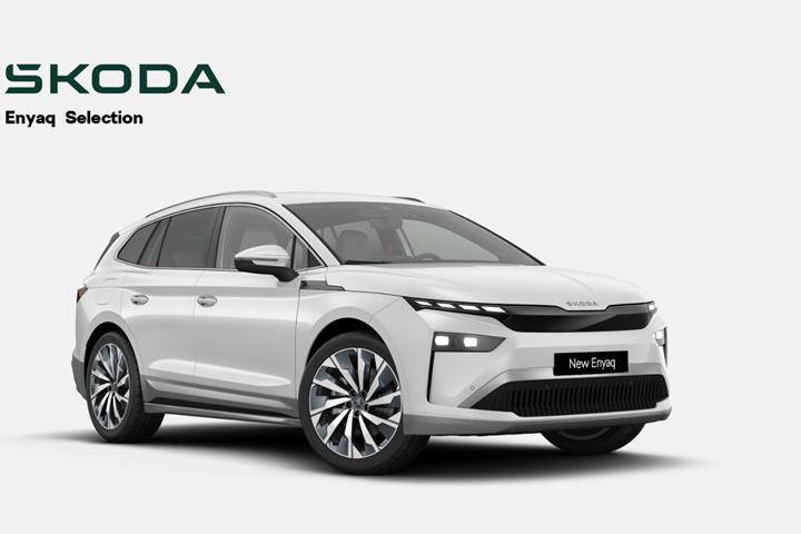Hvid Skoda Enyaq fra 2026