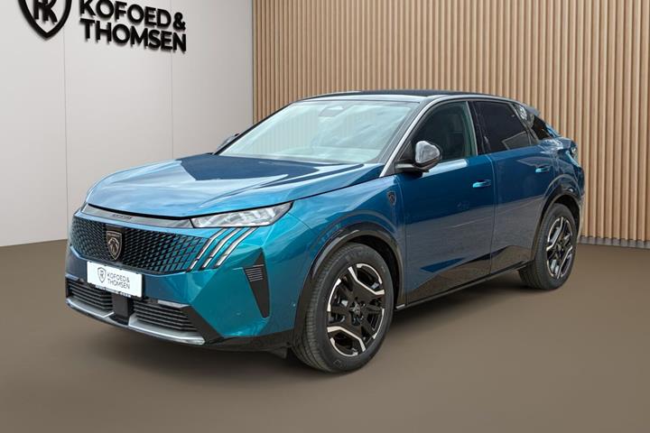 Blå Peugeot e-3008 fra 2025