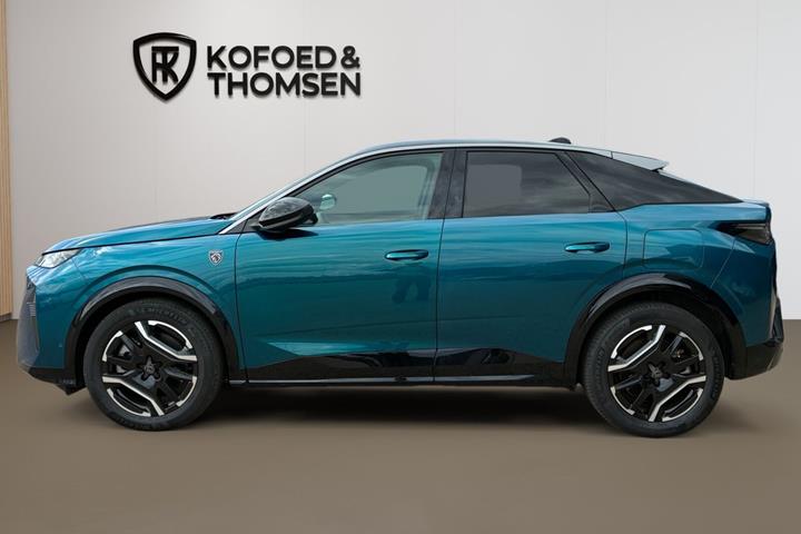 Blå Peugeot e-3008 fra 2025