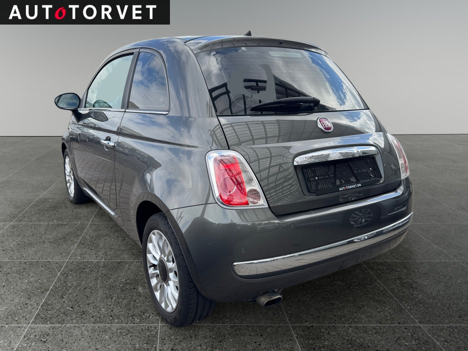Grå Fiat 500 fra 2008