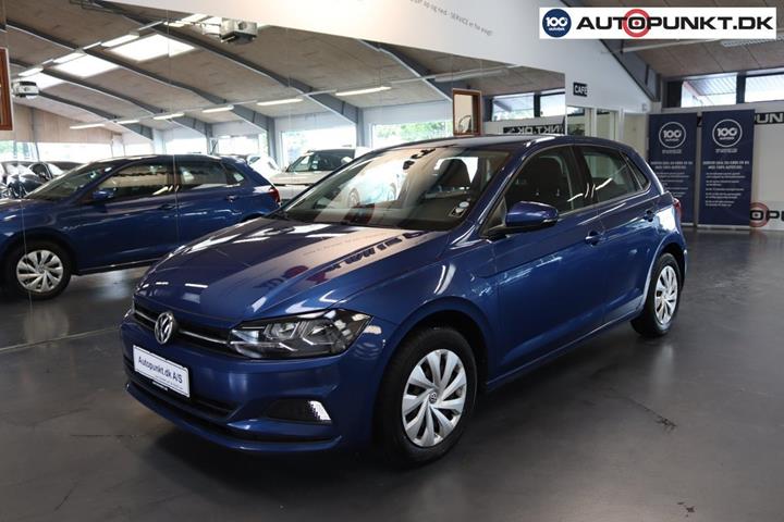 Blå VW Polo fra 2019