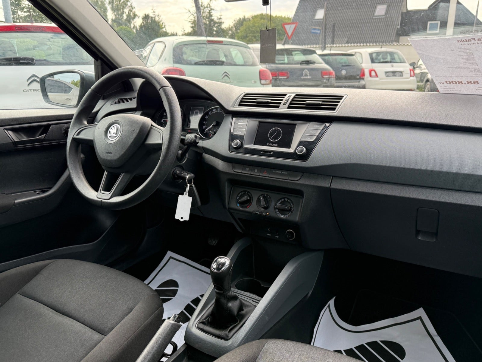 Grøn Skoda Fabia fra 2017
