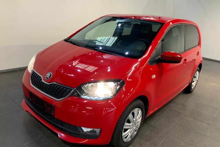 Rød Skoda Citigo fra 2019