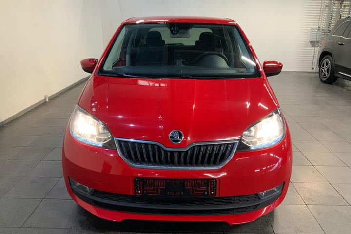 Rød Skoda Citigo fra 2019