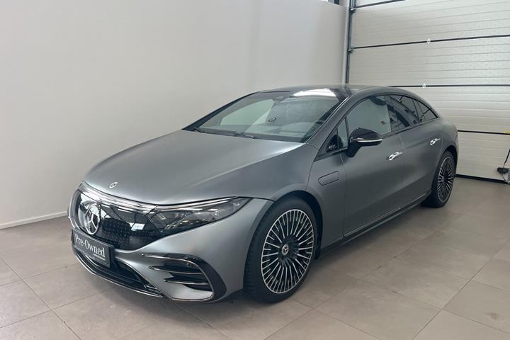 Grå Mercedes EQS580 fra 2022