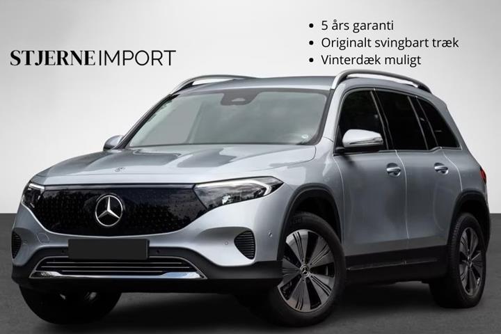 Sølv Mercedes EQB300 fra 2024 set udefra
