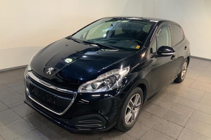 Sort Peugeot 208 fra 2017 set udefra