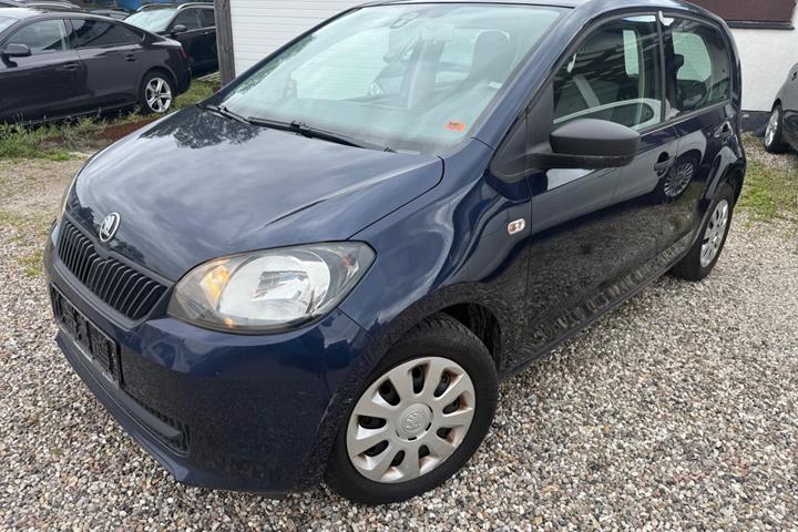 Blå Skoda Citigo fra 2015 set udefra