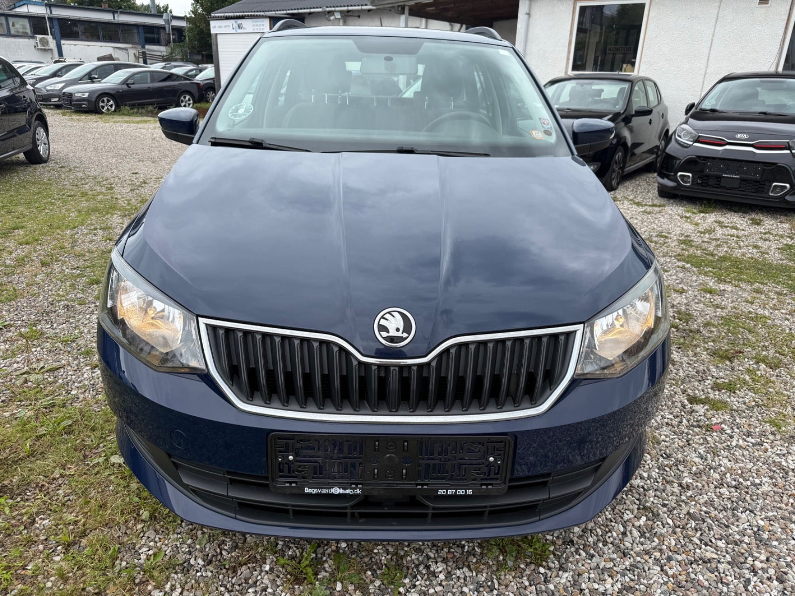 Blå Skoda Fabia fra 2015