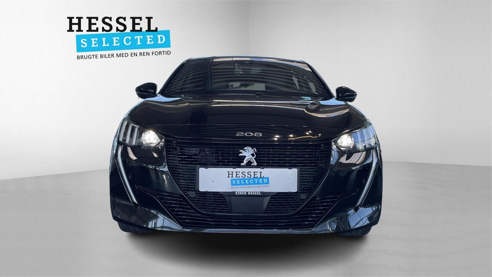 Sort Peugeot e-208 fra 2023