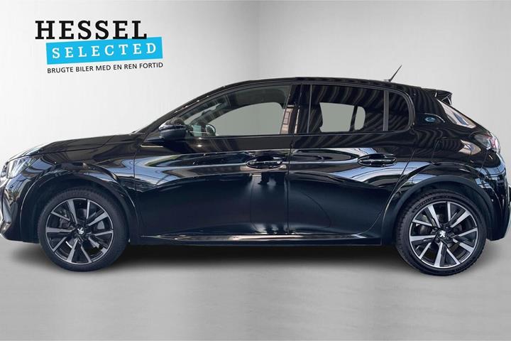 Sort Peugeot e-208 fra 2023
