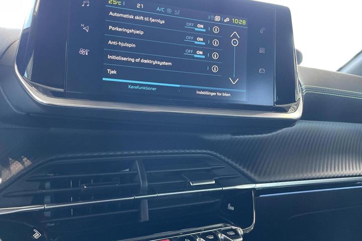 Sort Peugeot e-208 fra 2023