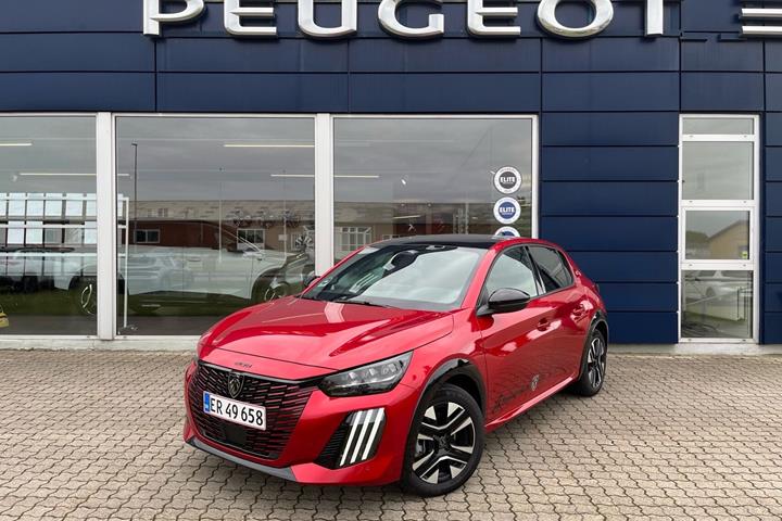 Rød Peugeot e-208 fra 2026