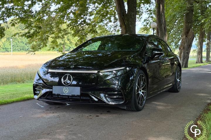 Sort Mercedes EQS450+ fra 2023