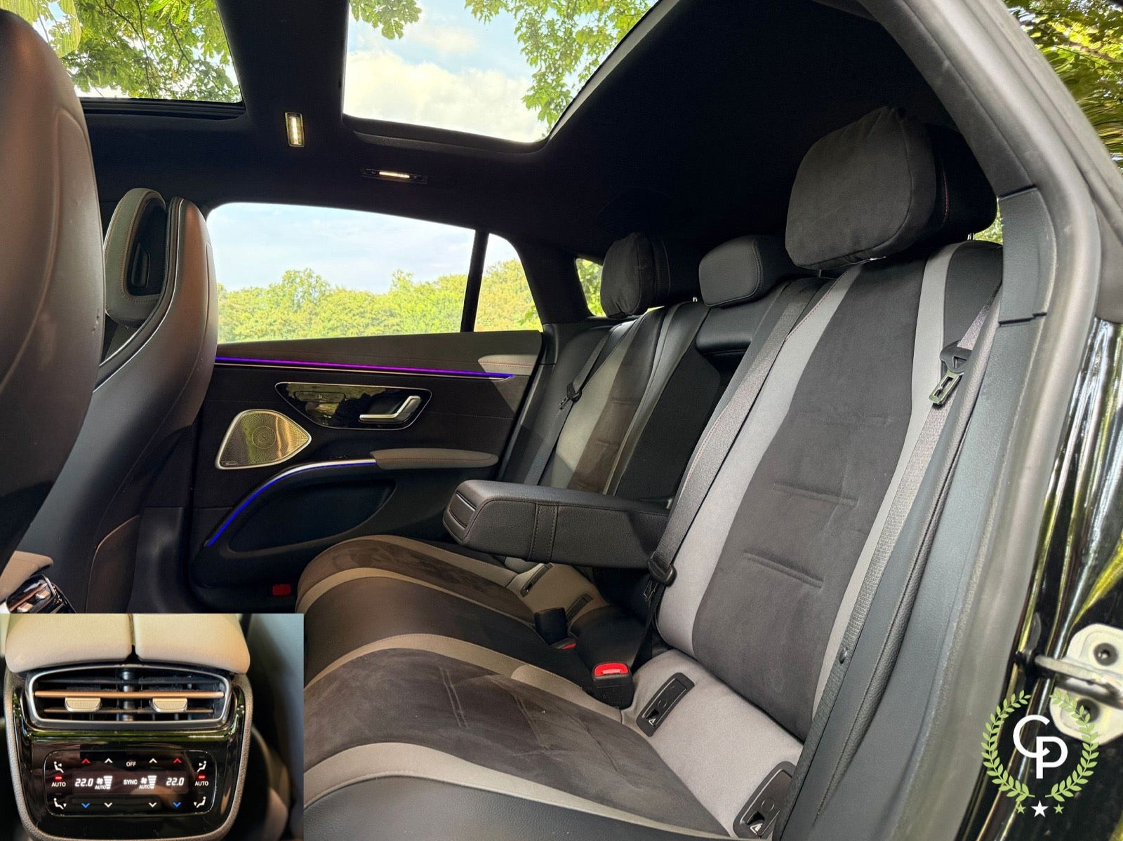 Sort Mercedes EQS450+ fra 2023