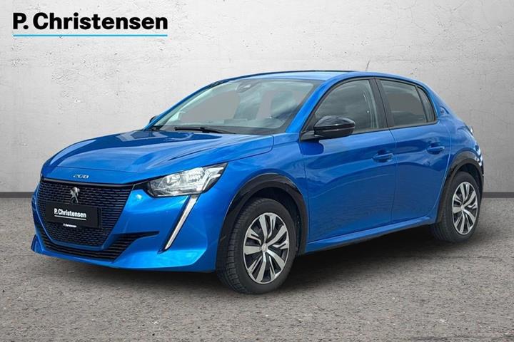 Blå Peugeot e-208 fra 2024