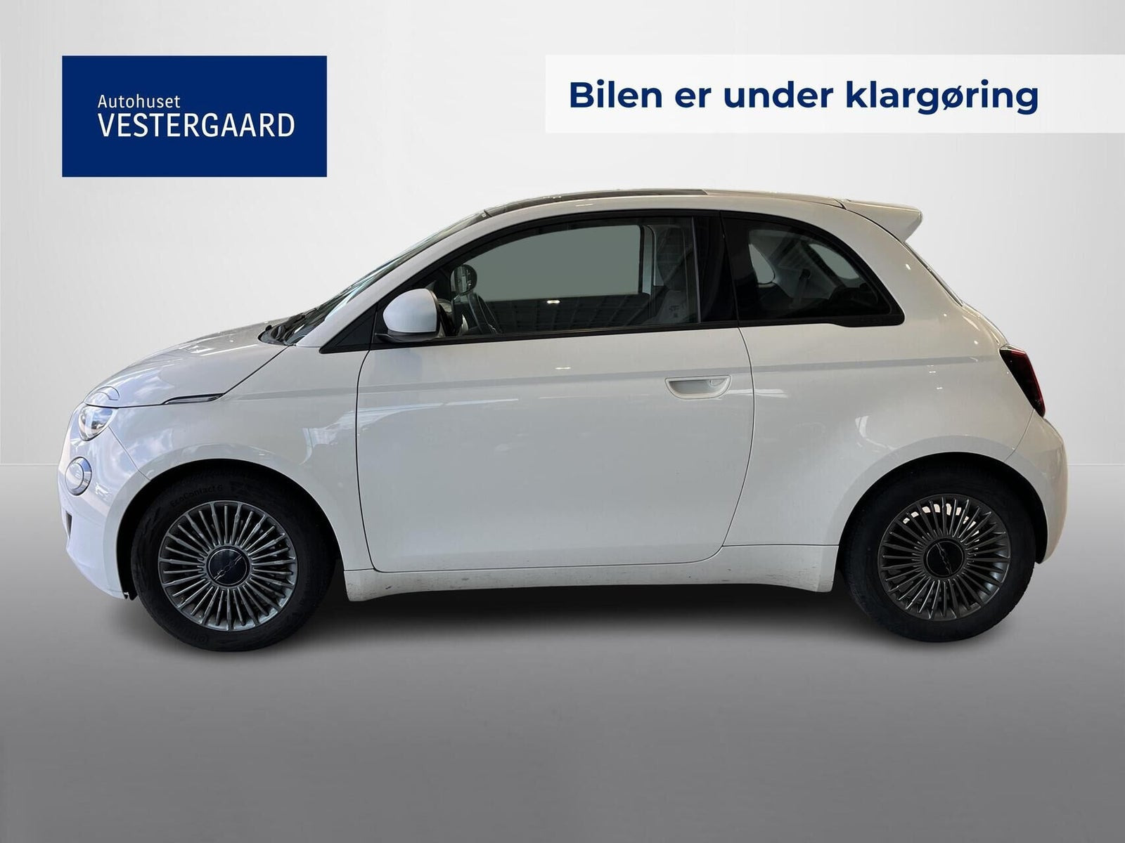 Hvid Fiat 500e fra 2022