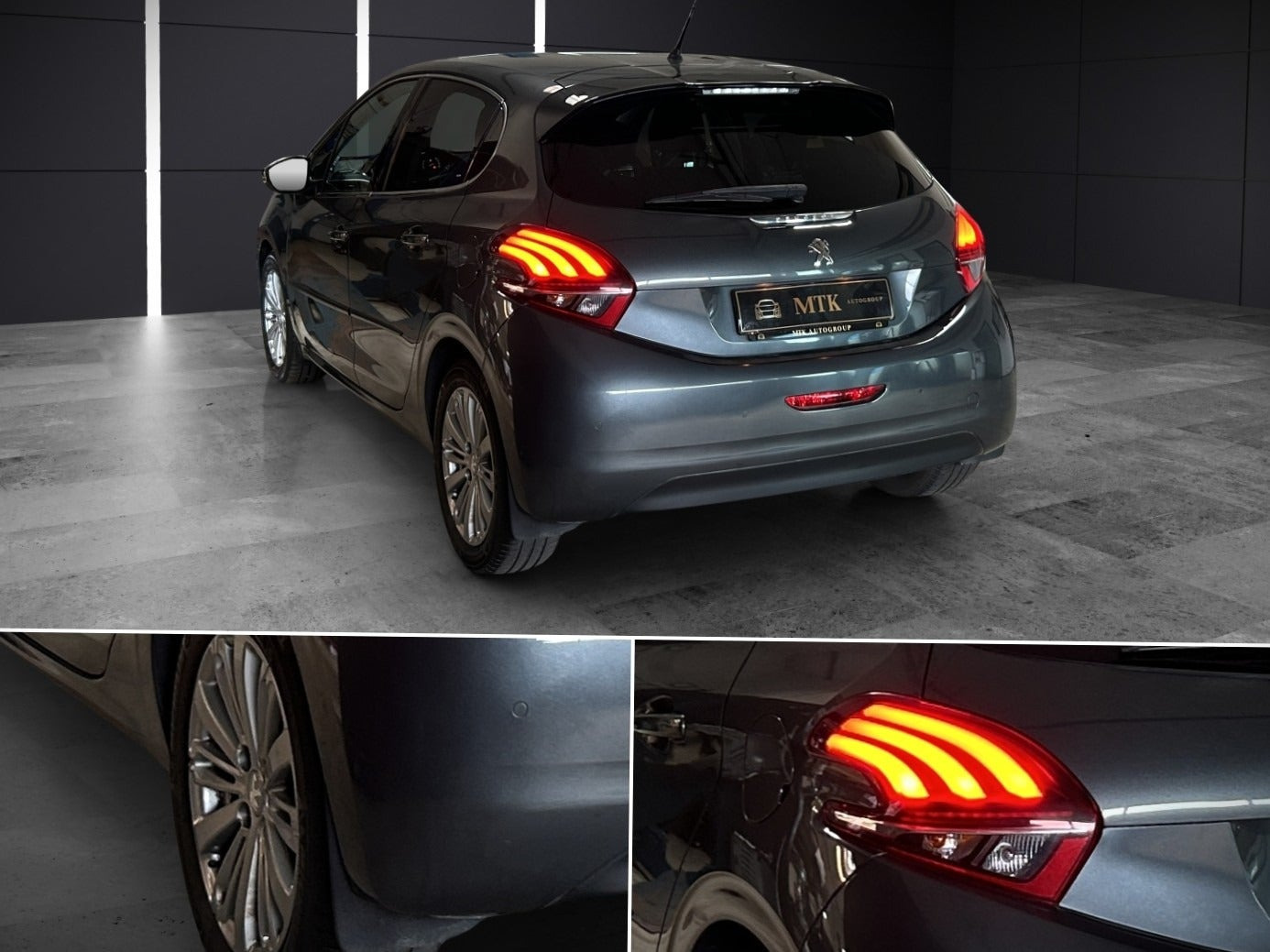 Grå Peugeot 208 fra 2015