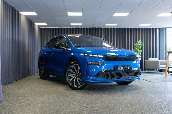 Blå Skoda Enyaq fra 2025